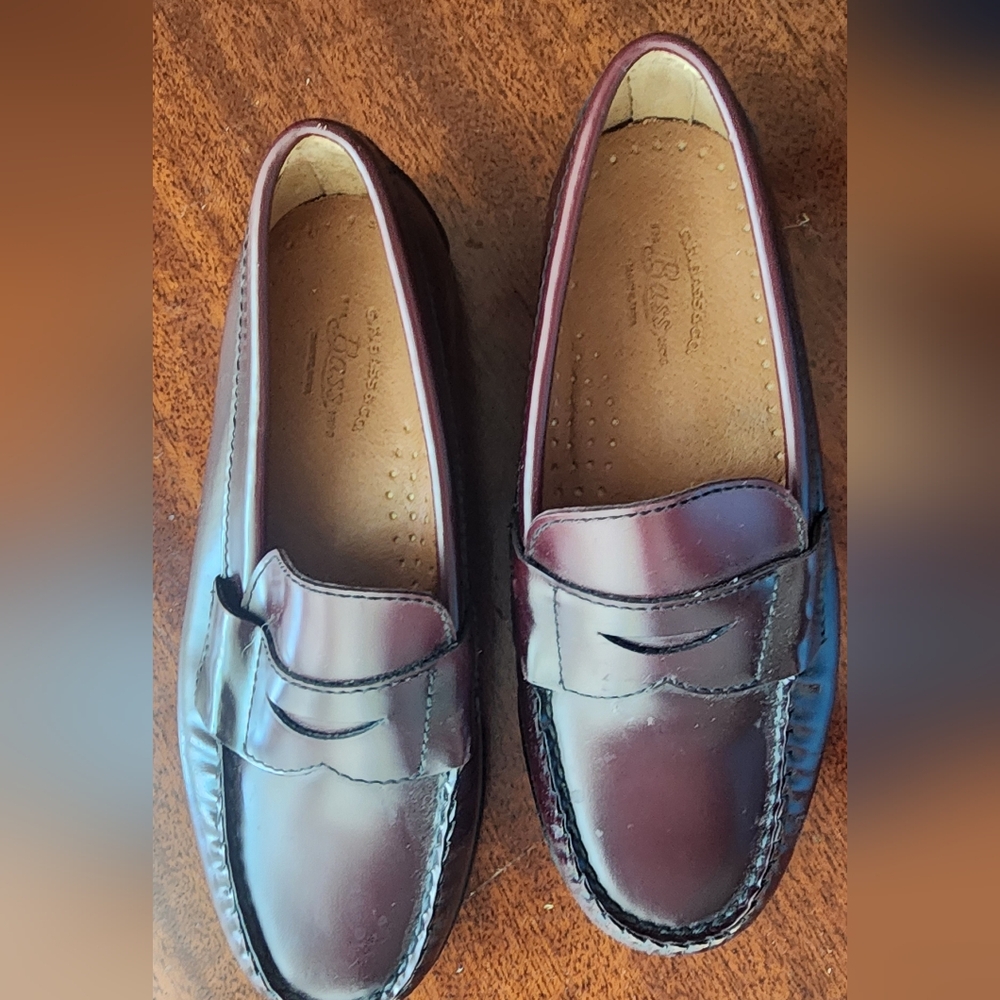 Bass Brown Leather Penny Loafers Slip-Ons